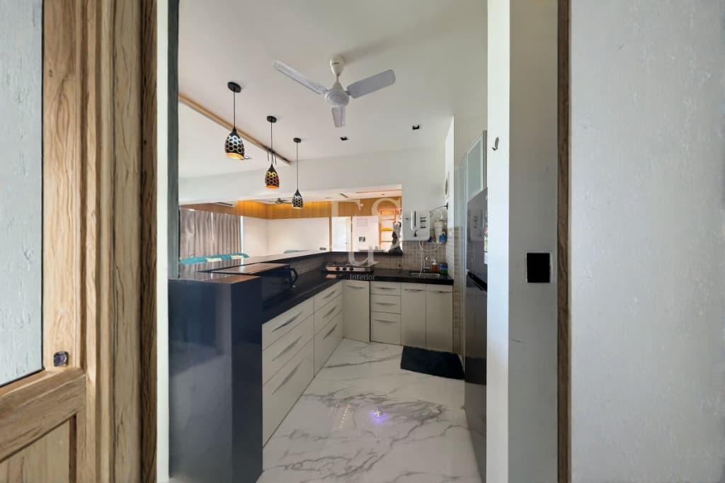 Open plan kitchen and living space